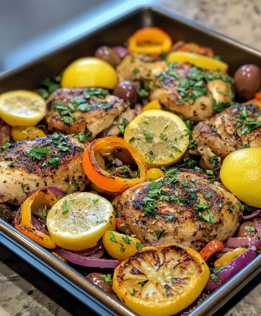 Dîner Méditerranéen au Poulet sur Plaque