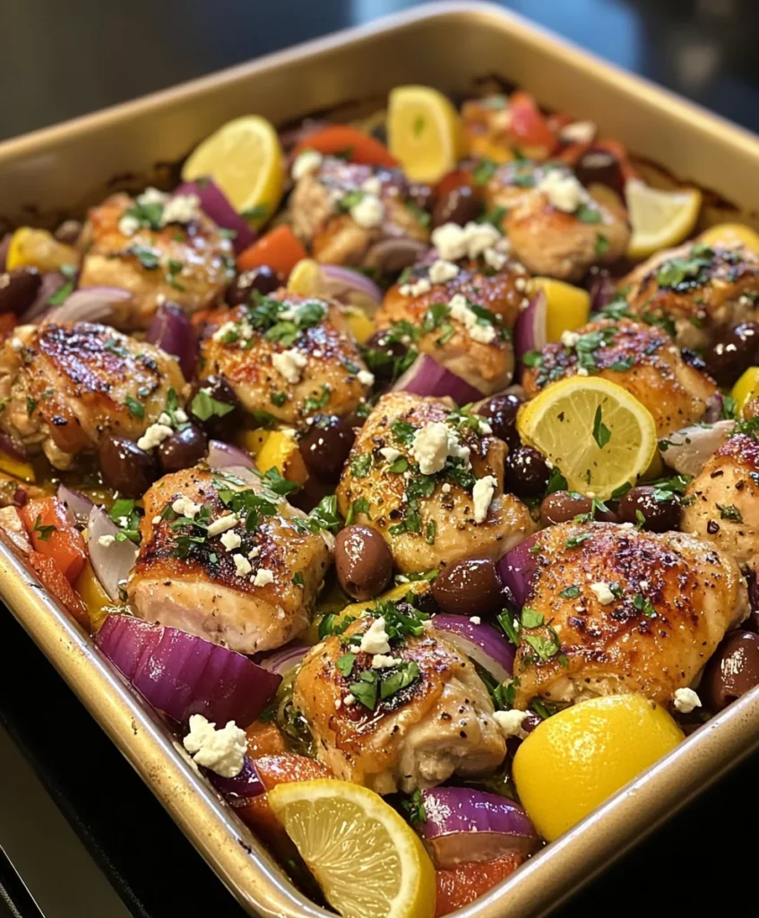 Dîner Méditerranéen au Poulet sur Plaque
