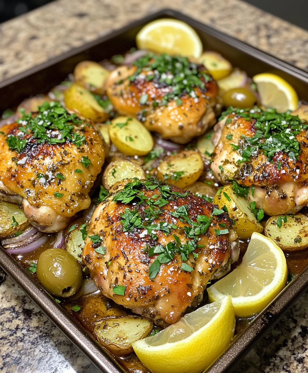 Dîner Méditerranéen au Poulet sur Plaque