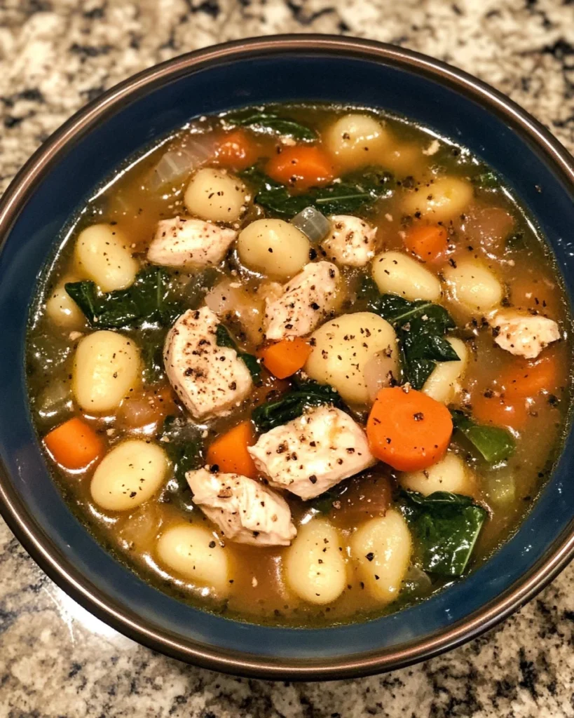 Soupe de Poulet et Gnocchis