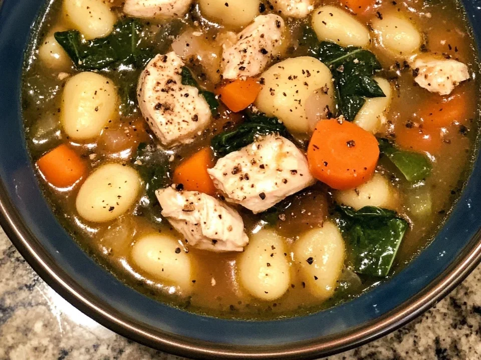 Soupe de Poulet et Gnocchis