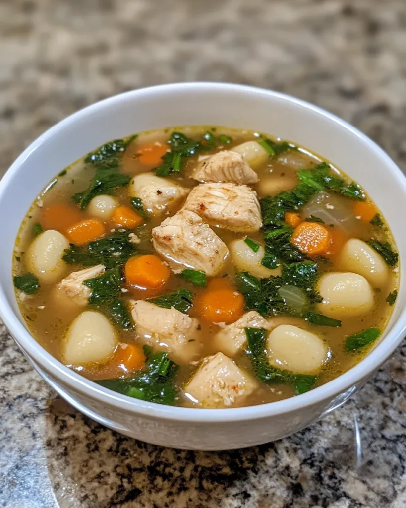 Soupe de Poulet et Gnocchis