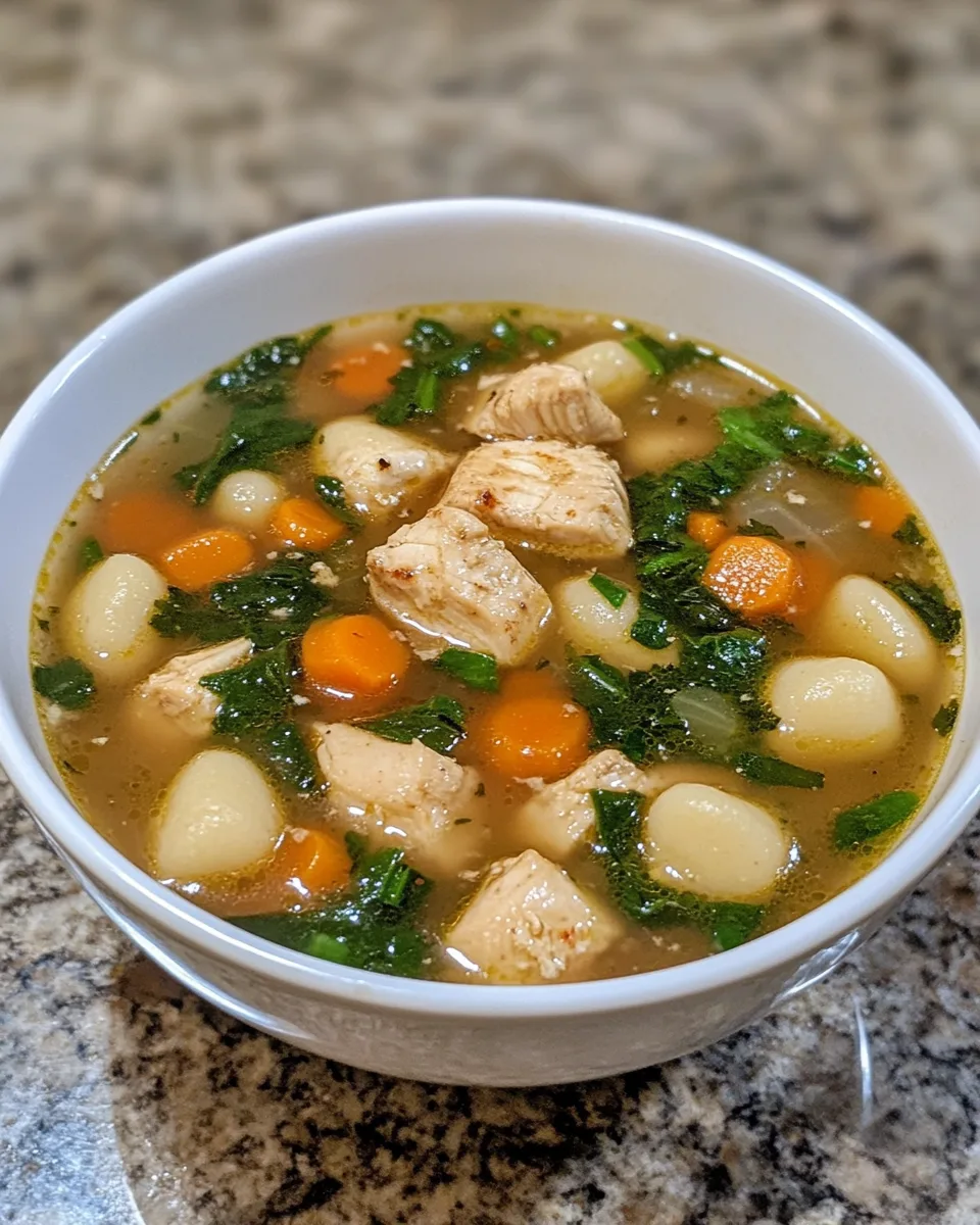 Soupe de Poulet et Gnocchis