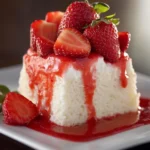 Dessert de Gâteau des Anges aux Fraises