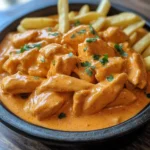 Poulet au Beurre avec Sauce à l'Ail et Frites Croquantes