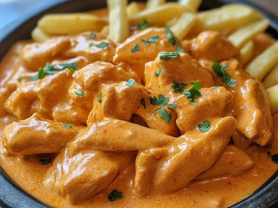 Poulet au Beurre avec Sauce à l'Ail et Frites Croquantes