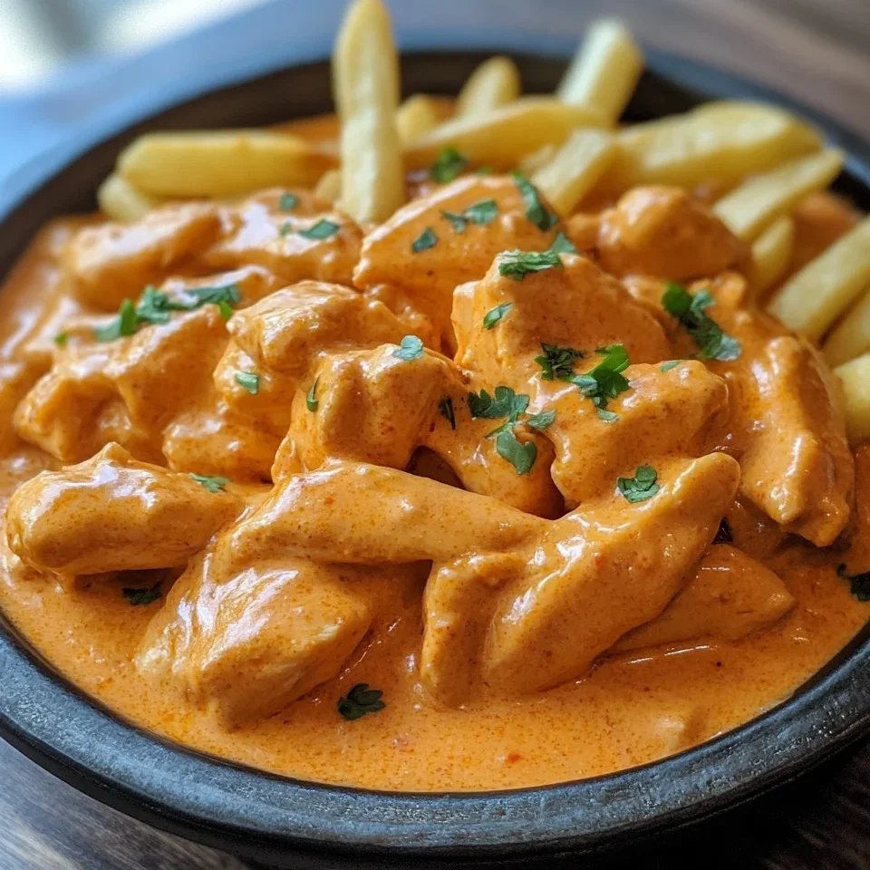 Poulet au Beurre avec Sauce à l'Ail et Frites Croquantes