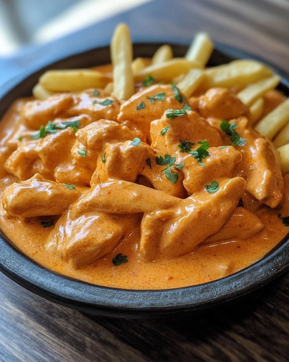 Poulet au Beurre avec Sauce à l'Ail et Frites Croquantes