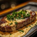 Steak Juteux avec Sauce Crémeuse à l'Ail