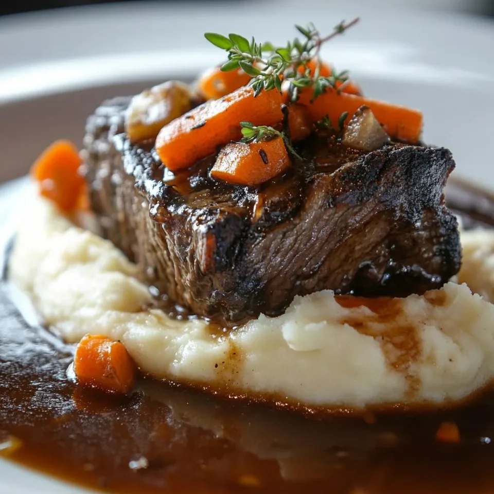 Rôti de Boeuf Braisé avec Purée de Pommes de Terre