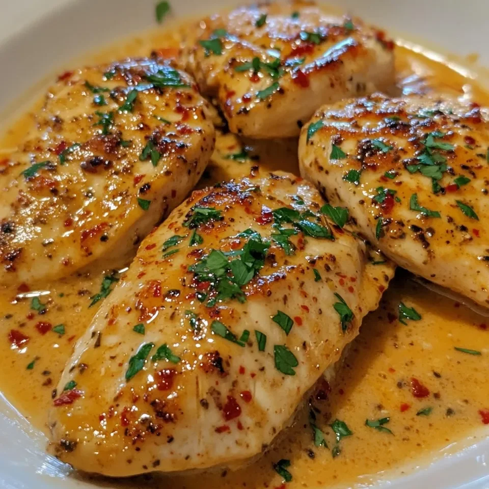 Filet de Poulet dans une Sauce Ail Parmesan Épicée
