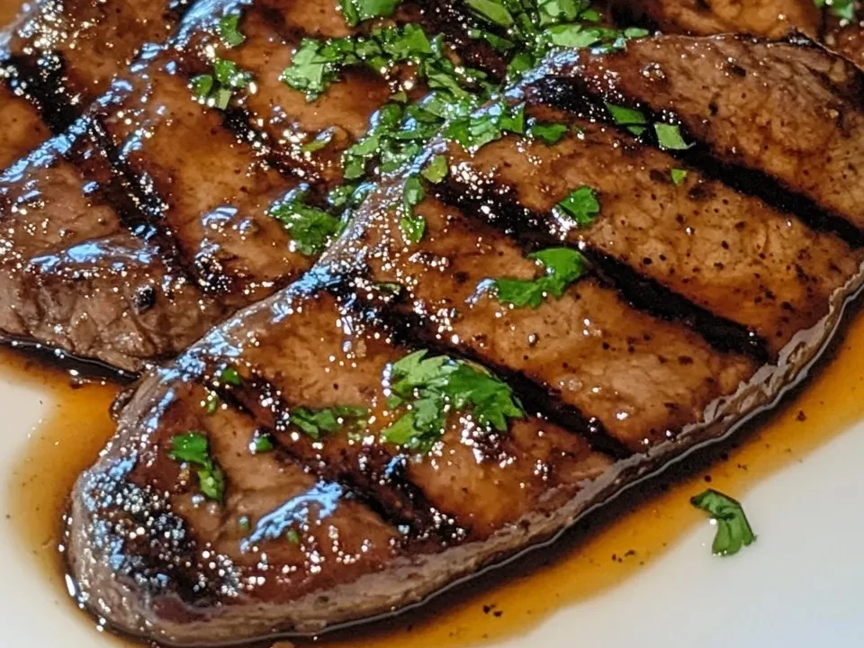 Bifteck de Flanc Mariné Tendre avec une Sauce Savoureuse