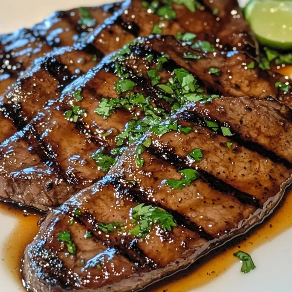 Bifteck de Flanc Mariné Tendre avec une Sauce Savoureuse