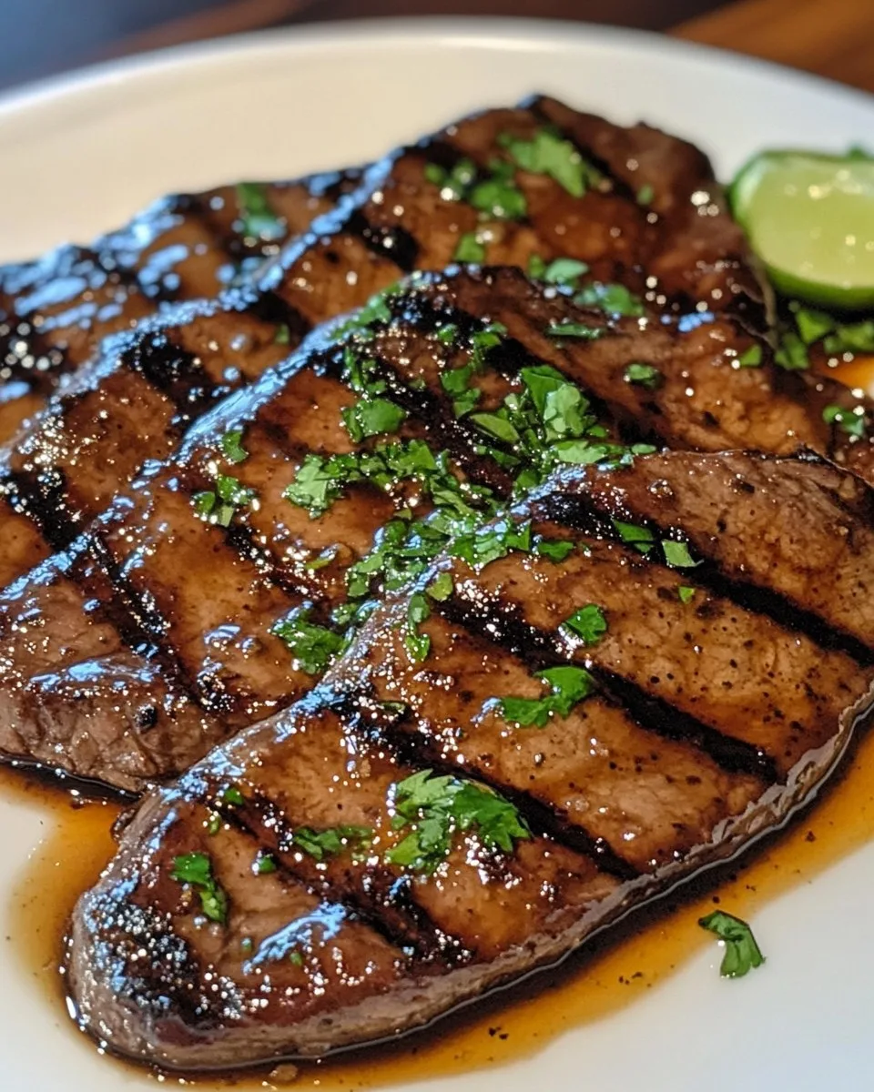 Bifteck de Flanc Mariné Tendre avec une Sauce Savoureuse