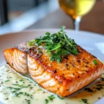 Salmón à la plancha avec sauce florentine crémeuse