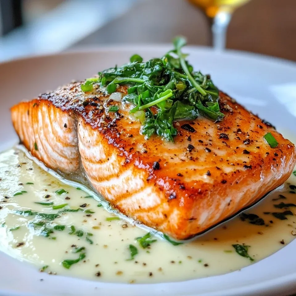Salmón à la plancha avec sauce florentine crémeuse