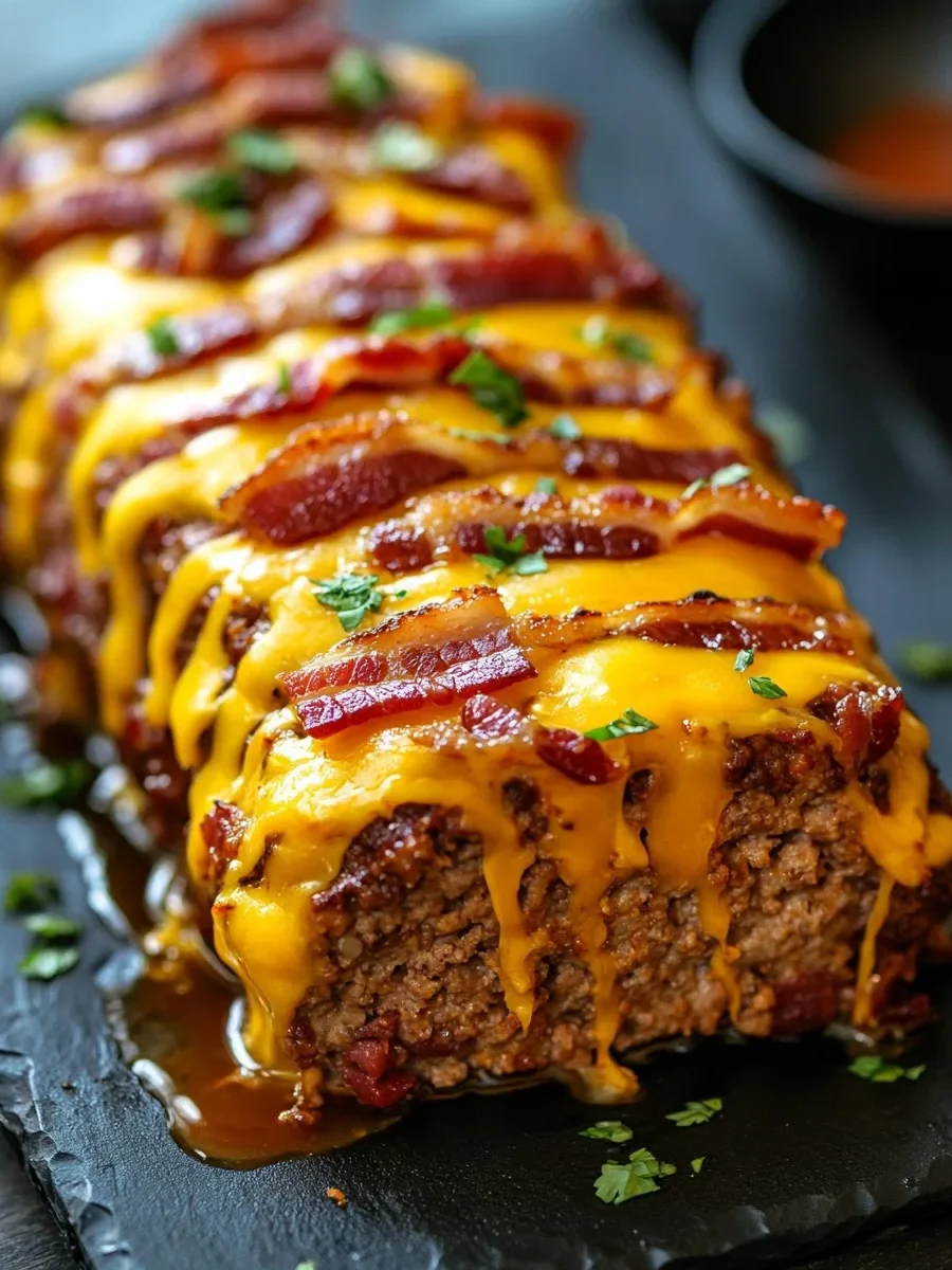 Pain de viande au fromage et au bacon
