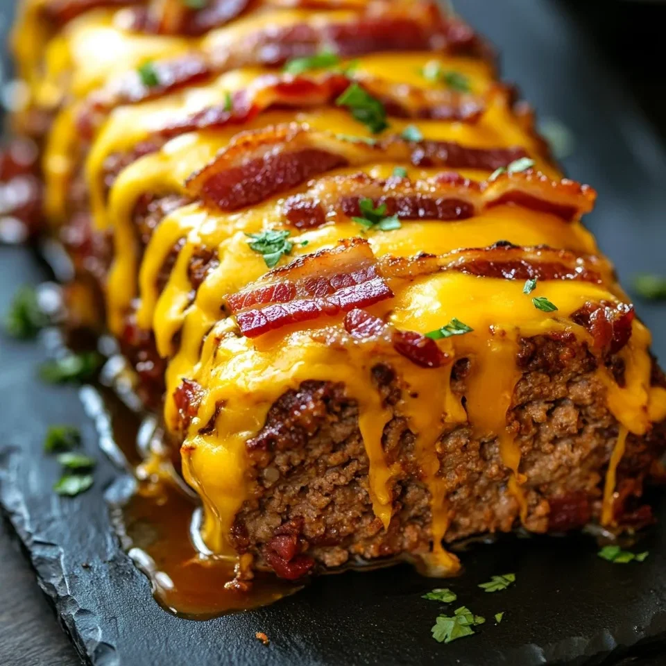 Pain de viande au fromage et au bacon