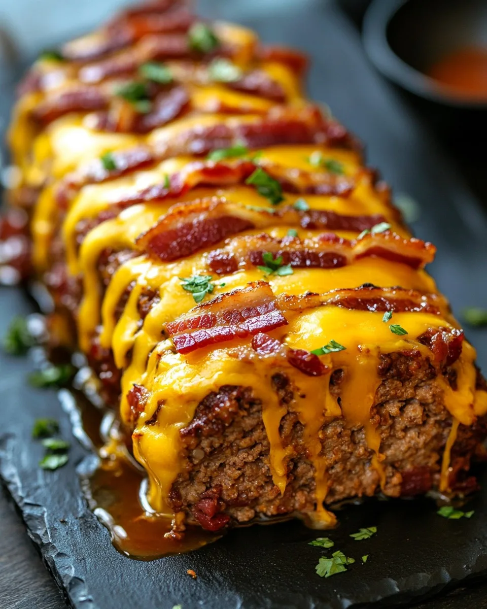 Pain de viande au fromage et au bacon