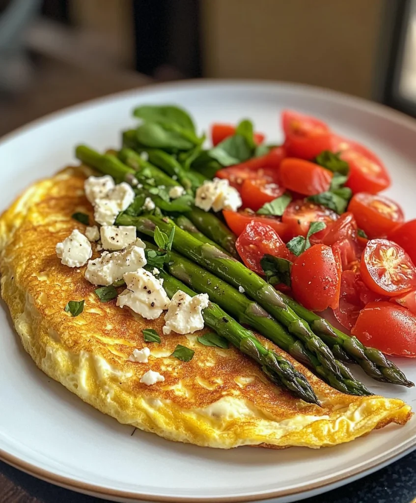 Omelette Grecque aux Asperges et Feta