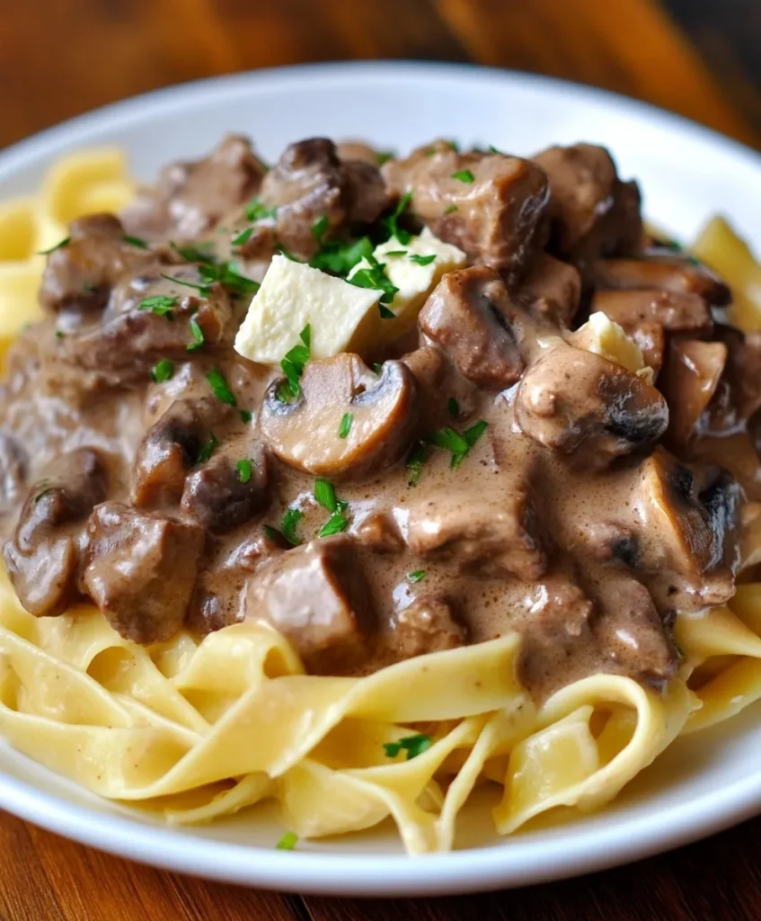 Bœuf Stroganoff à la Mijoteuse