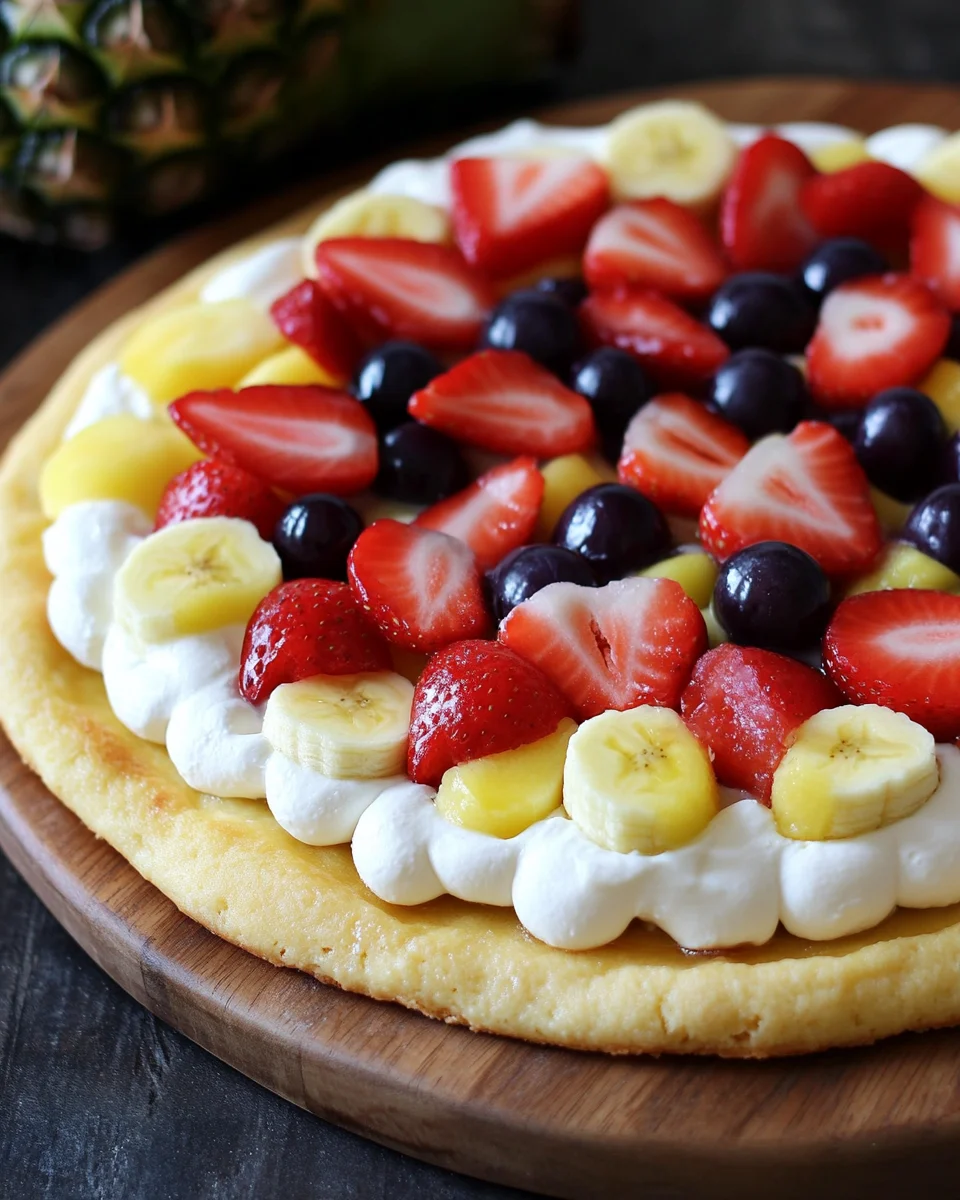 Pizza Dessert aux Fruits
