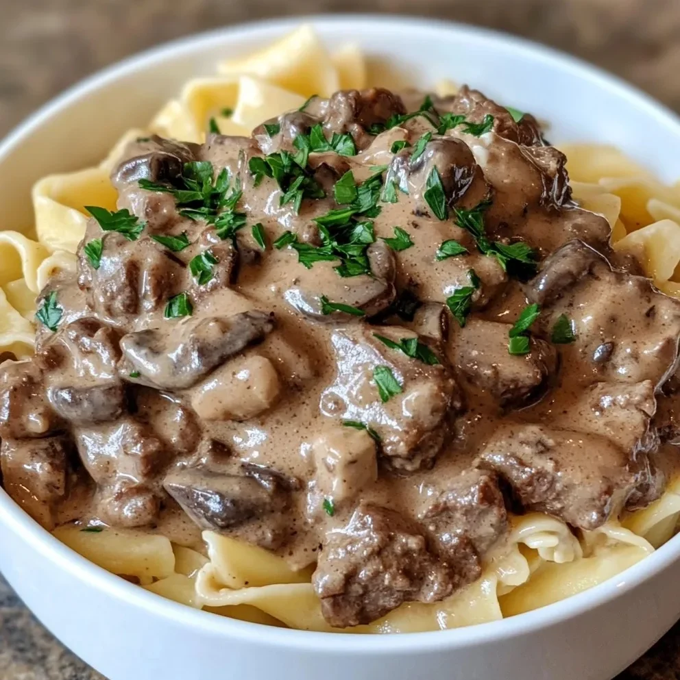 Bœuf Stroganoff à la Mijoteuse