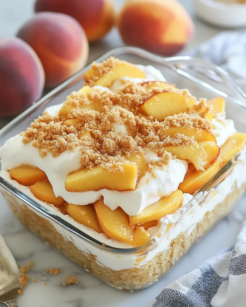 Dessert aux Pêches Fraîches