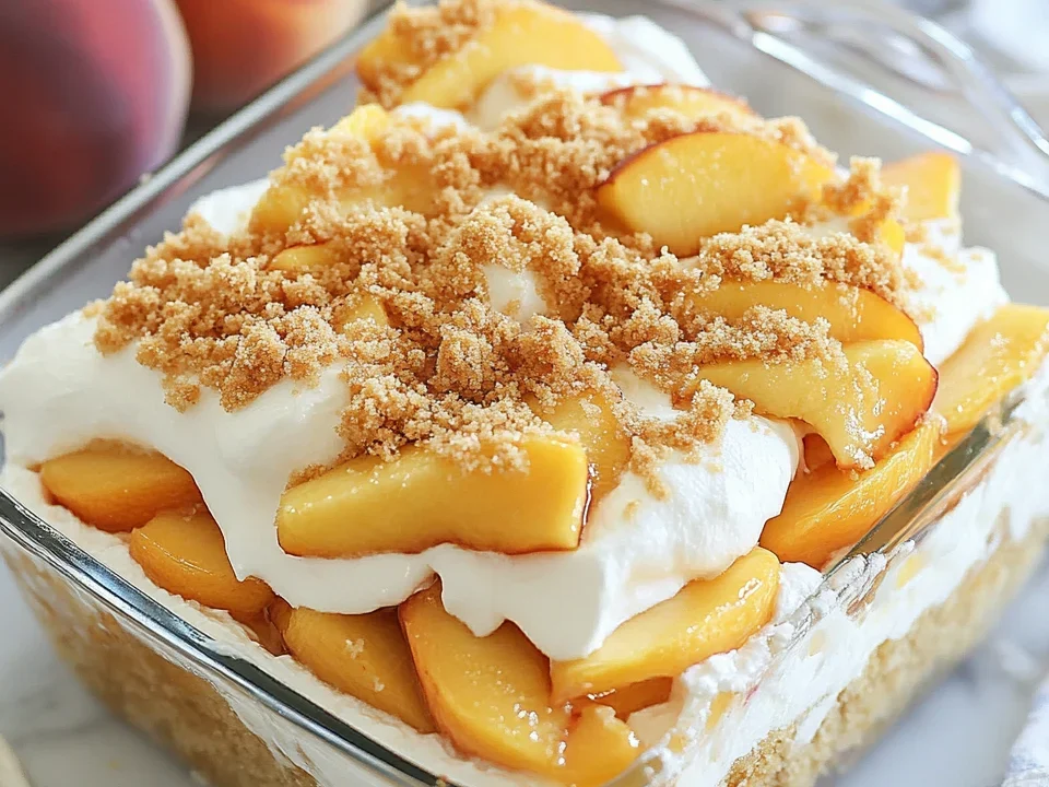 Dessert aux Pêches Fraîches
