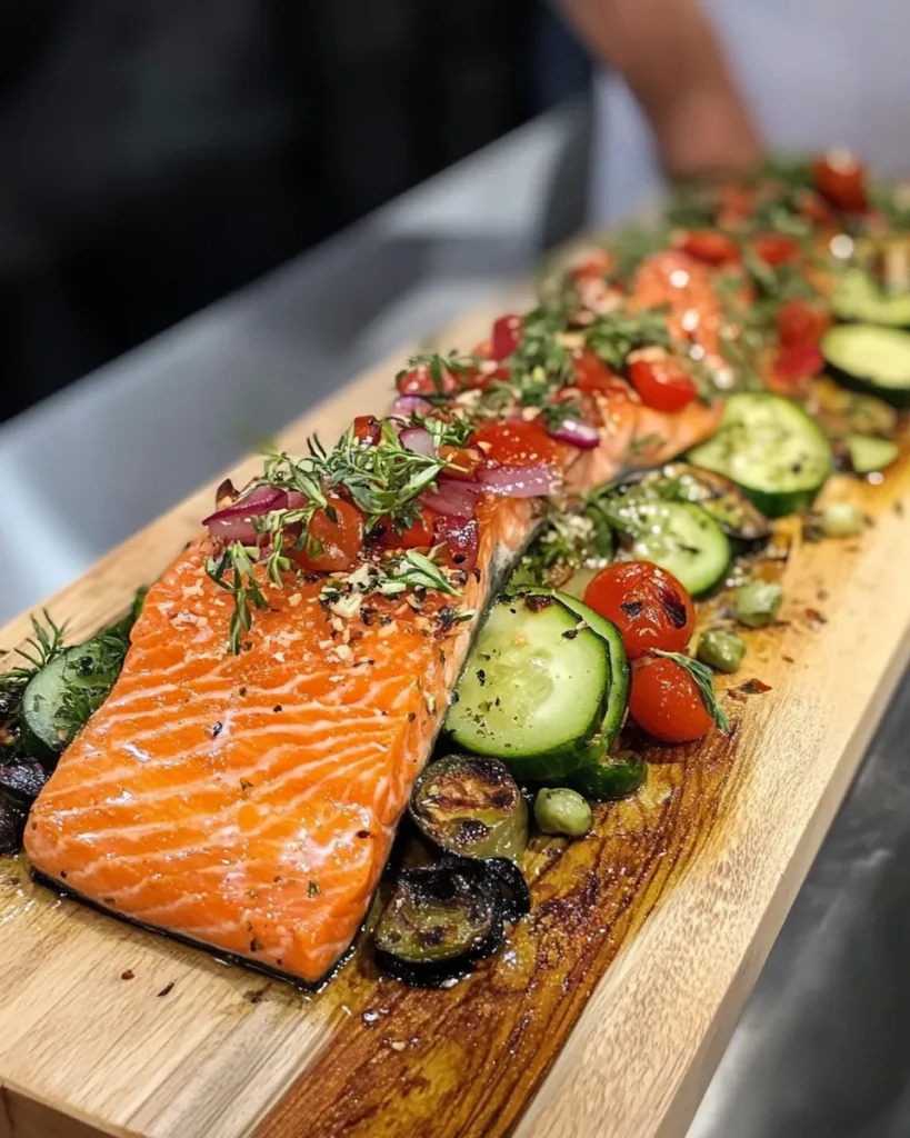 Saumon sur Planche de Cèdre