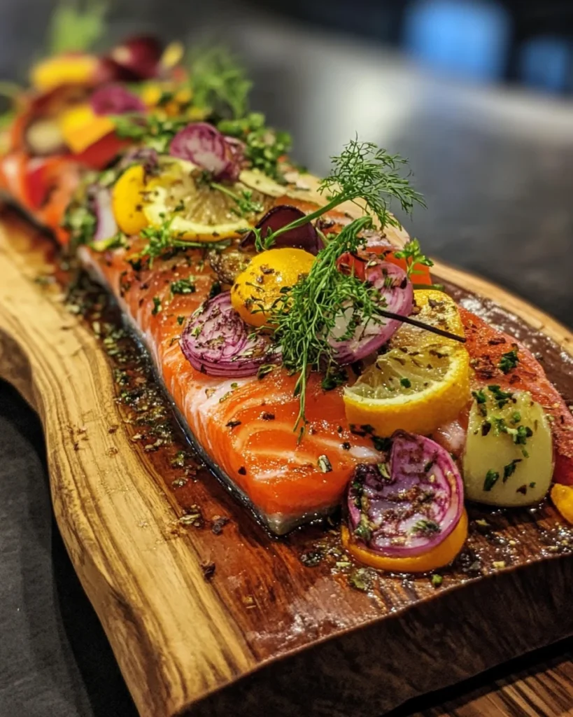 Saumon sur Planche de Cèdre