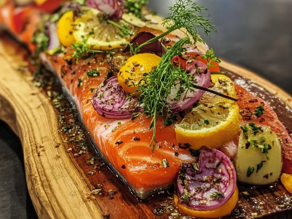 Saumon sur Planche de Cèdre