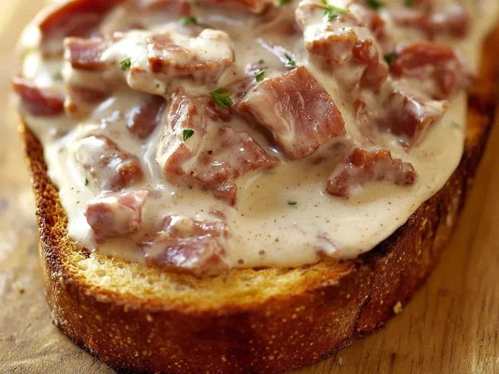 Bœuf Séché Crémé sur Toast