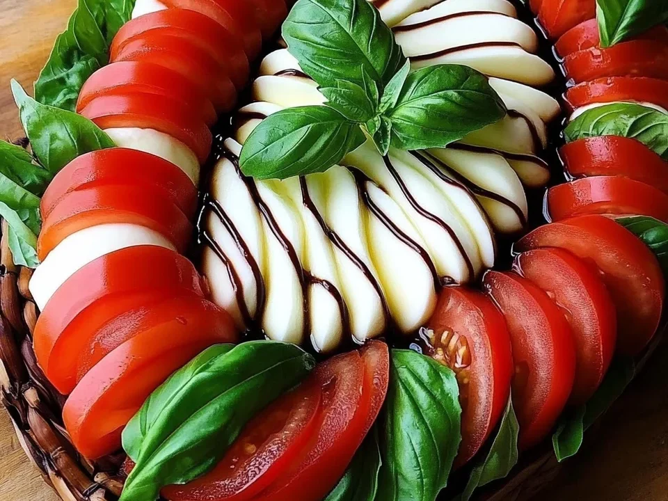 Salade Caprese avec Réduction de Balsamique