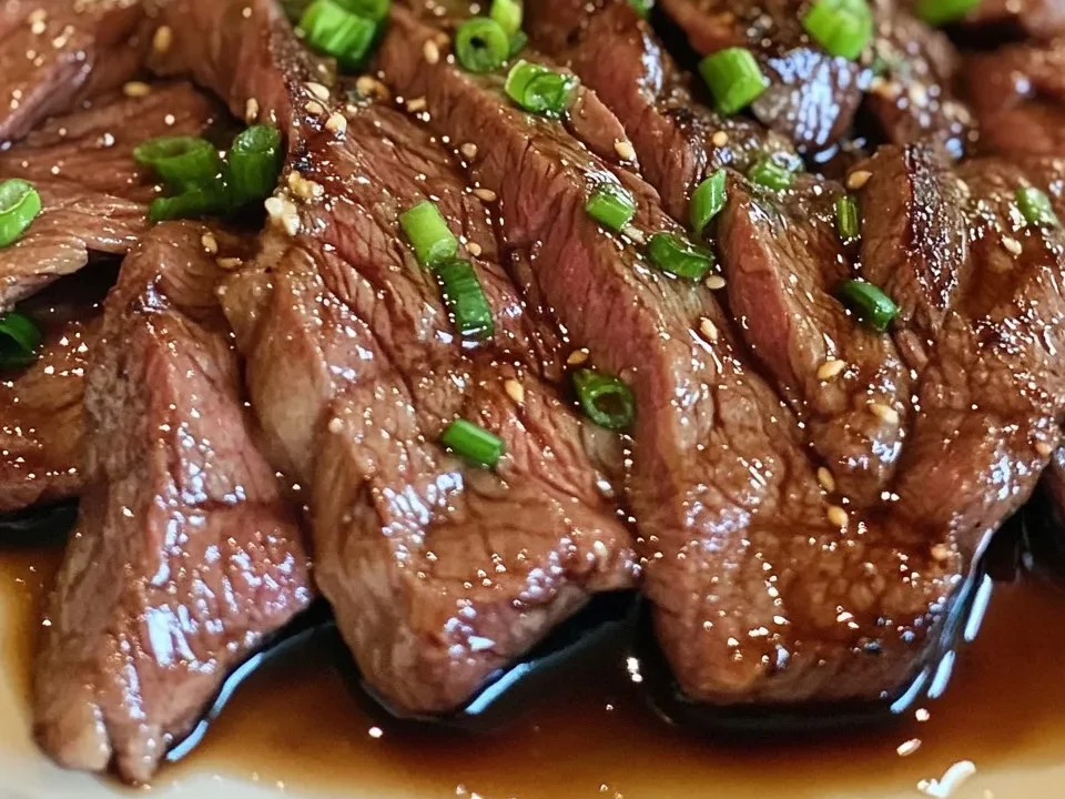 Bifteck de Flanc Mariné Tendre avec une Sauce Savoureuse à essayer !