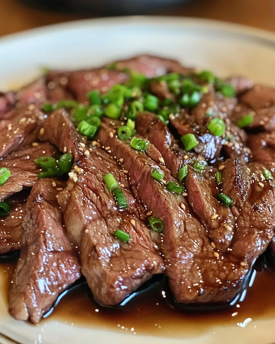 Bifteck de Flanc Mariné Tendre avec une Sauce Savoureuse à essayer !